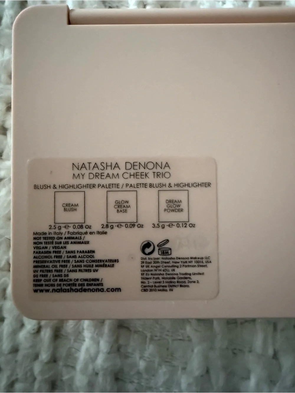 Natasha Denona My Dream Cheek Trio Blush & Highlighter Palette